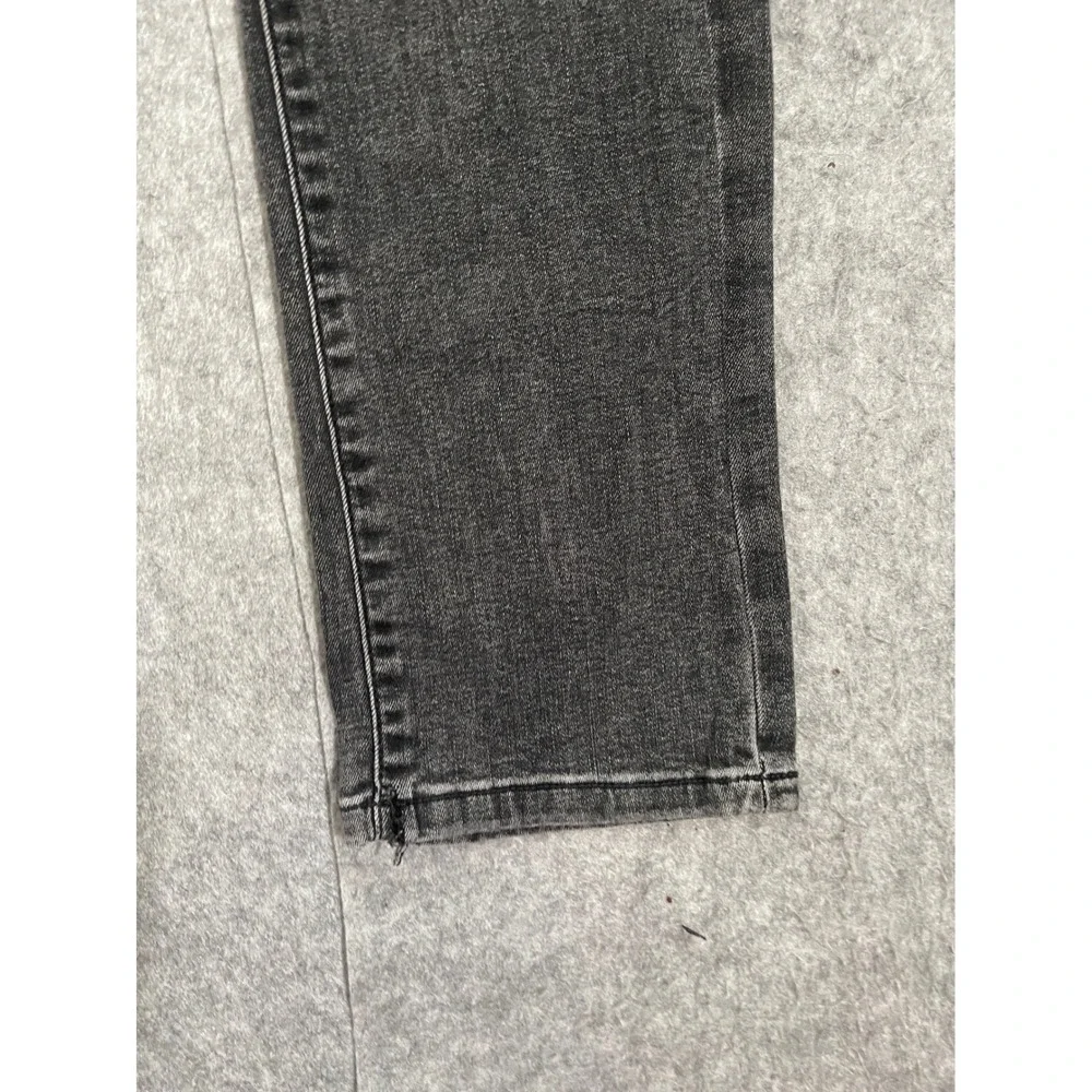 Abercrombie Kids Straight Leg Jeans Distressed Faded Black Size 13/14 Long